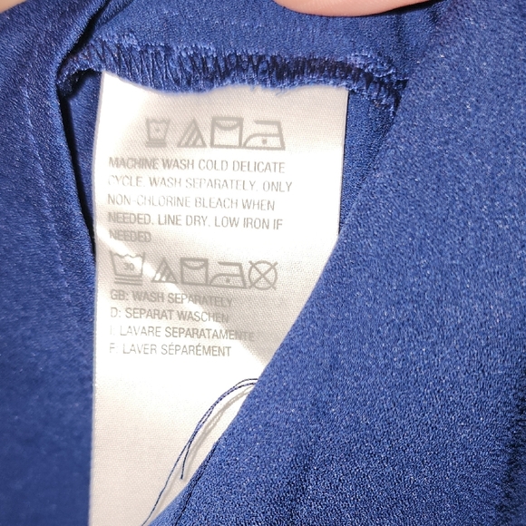 Belle Kim Gravel Blues Yellow WhitePatterned Blouse Kimono Boho Tunic Top Lined - Picture 6 of 7